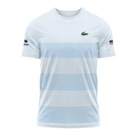 US Open Tennis Light Blue Background Line Lacoste Performance T-Shirt Style Classic