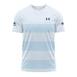 US Open Tennis Light Blue Background Line Under Armour Quarter-Zip Jacket Style Classic