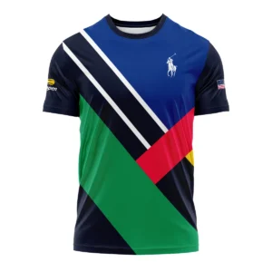 Under Armour US Open Tennis Dark Blue Green Red Background Polo Shirt Style Classic