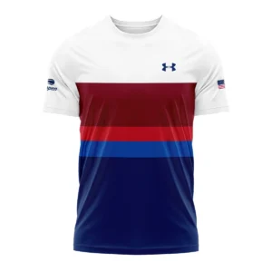 Under Armour US Open Tennis White Blue Red Pattern Quarter-Zip Jacket Style Classic