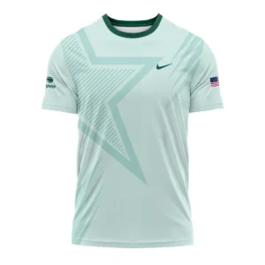 US Open Tennis Nike Green Pastel Background Star Line Pattern Quarter-Zip Jacket Style Classic