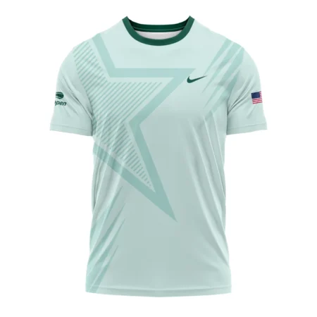 US Open Tennis Nike Green Pastel Background Star Line Pattern Performance T-Shirt Style Classic