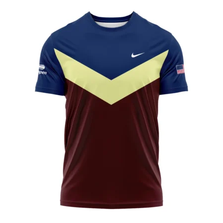 Nike US Open Tennis Blue Red Yellow Background Performance T-Shirt Style Classic