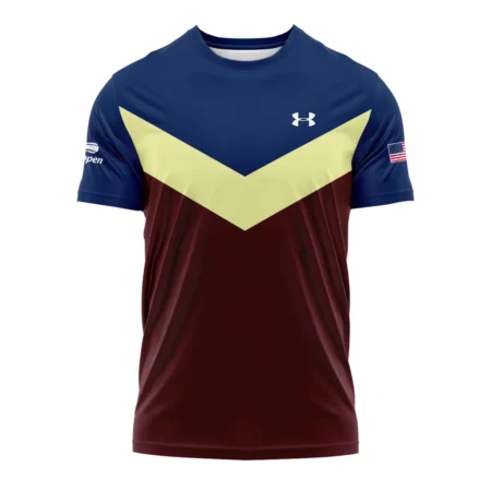 Under Armour US Open Tennis Blue Red Yellow Background Performance T-Shirt Style Classic