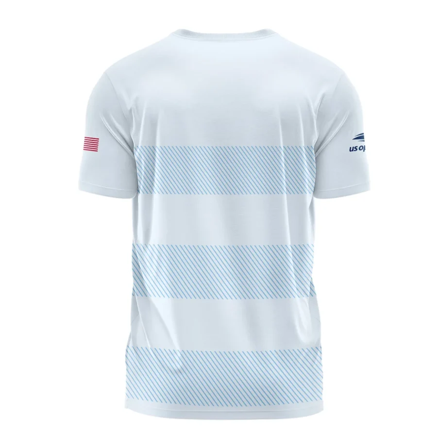 US Open Tennis Light Blue Background Line Lacoste Performance T-Shirt Style Classic