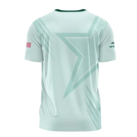 US Open Tennis Adidas Green Pastel Background Star Line Pattern Performance T-Shirt Style Classic