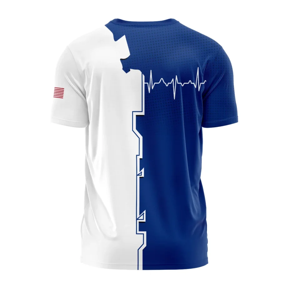 Heartbeat Blue Color Nike US Open Tennis Performance T-Shirt All Over Prints QTUST260724A1NKTS