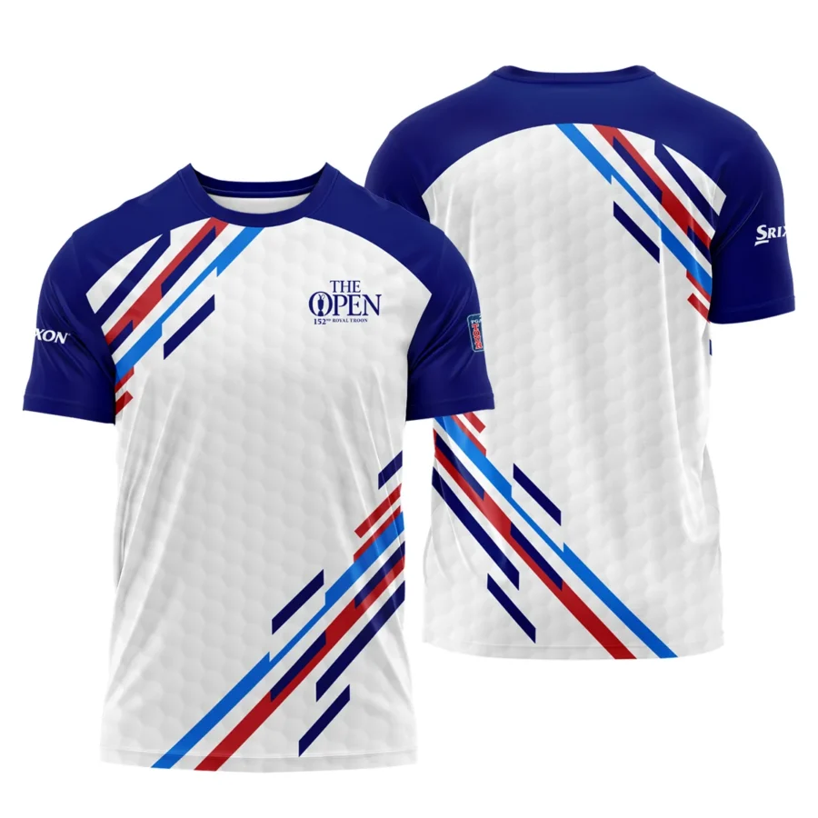 Special Release Srixon 152nd Open Championship Blue Red Straight Line White Background Performance T-Shirt All Over Prints HOTOP090724A01SRITS