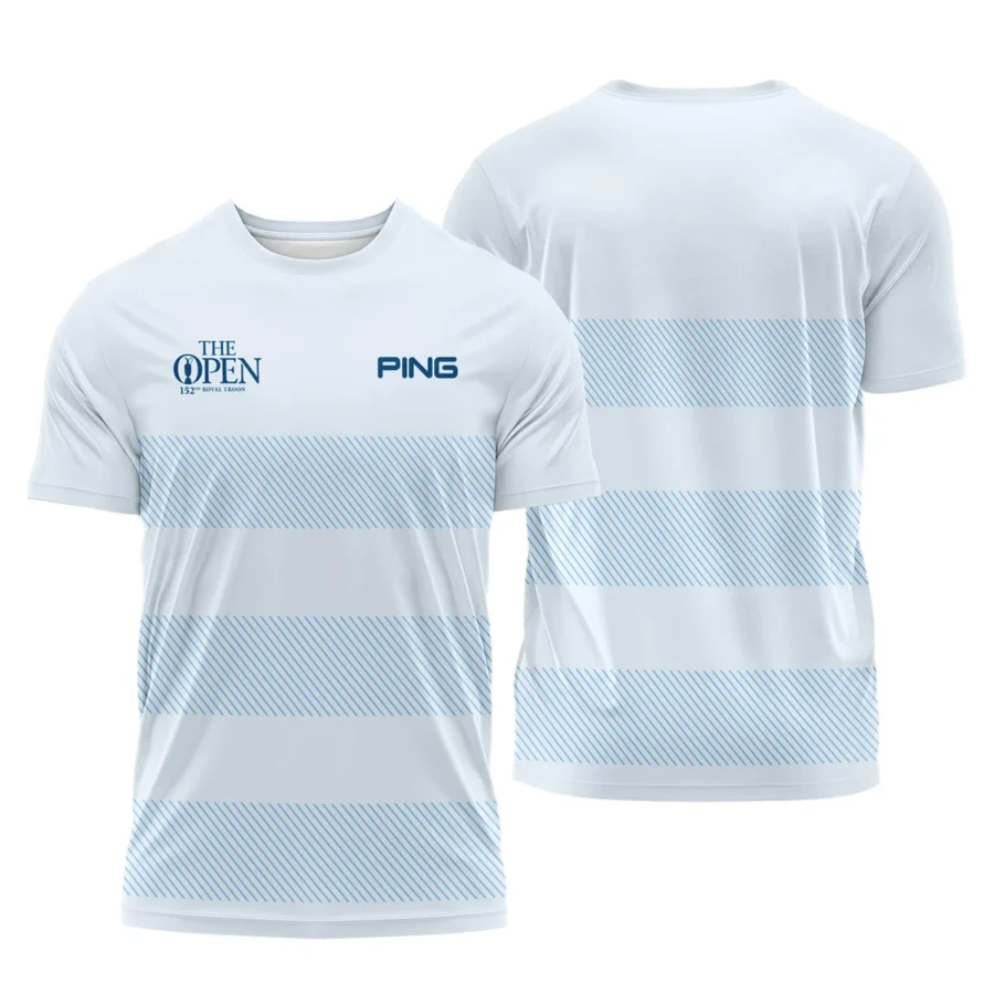 Special Release Ping 152nd Open Championship Light Blue Background Line Pattern Performance T-Shirt All Over Prints HOTOP100724A01PITS