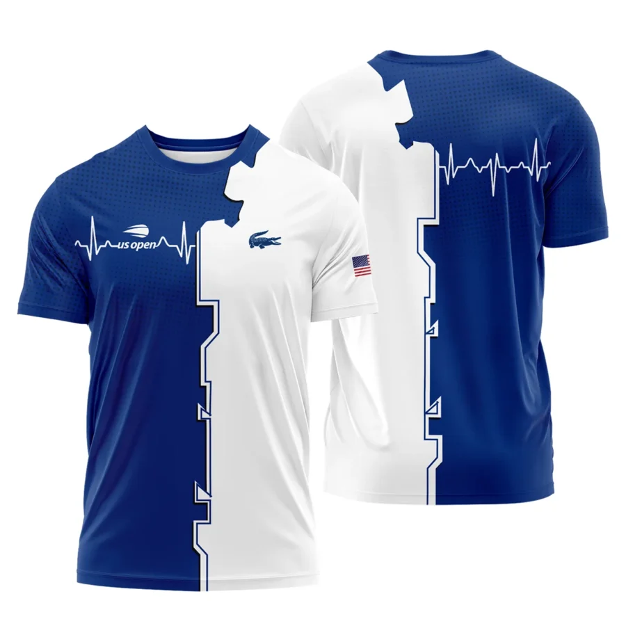 Heartbeat Blue Color Lacoste US Open Tennis Performance T-Shirt All Over Prints QTUST260724A1LCTS