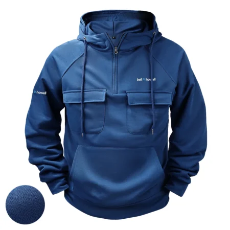 Special Release Nature Photography x Bell & Howell Brand Tactical Quarter Zip Hoodie BLNP170724A1BH - DarkBlue