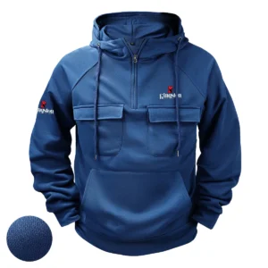 Special Release Nature Photography x Kingston Brand Tactical Quarter Zip Hoodie BLNP170724A1KS - Blue