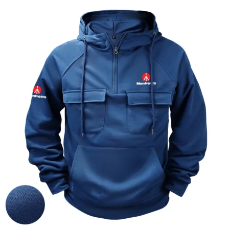 Special Release Nature Photography x Manfrotto Brand Tactical Quarter Zip Hoodie BLNP170724A1MFT - DarkBlue