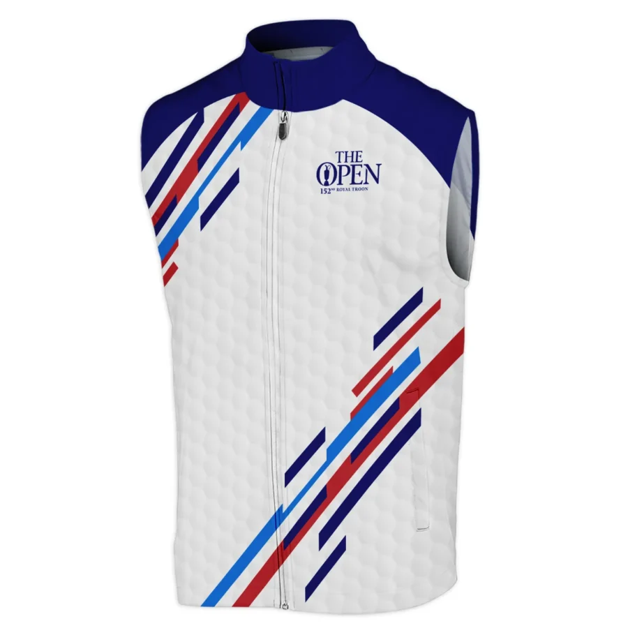 Special Release Cleveland Golf 152nd Open Championship Blue Red Straight Line White Background Sleeveless Jacket All Over Prints HOTOP090724A01CLESJK