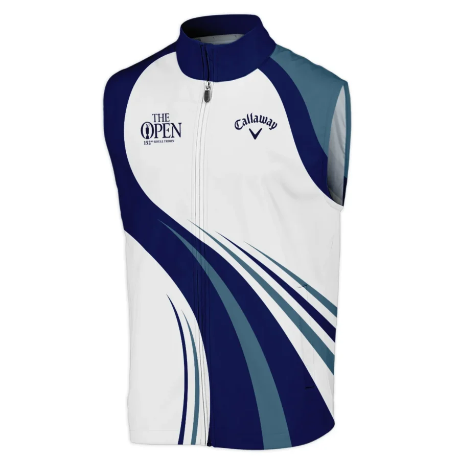 Callaway 152nd Open Championship White Mostly Desaturated Dark Blue Performance Sleeveless Jacket All Over Prints HOTOP270624A02CLWSJK