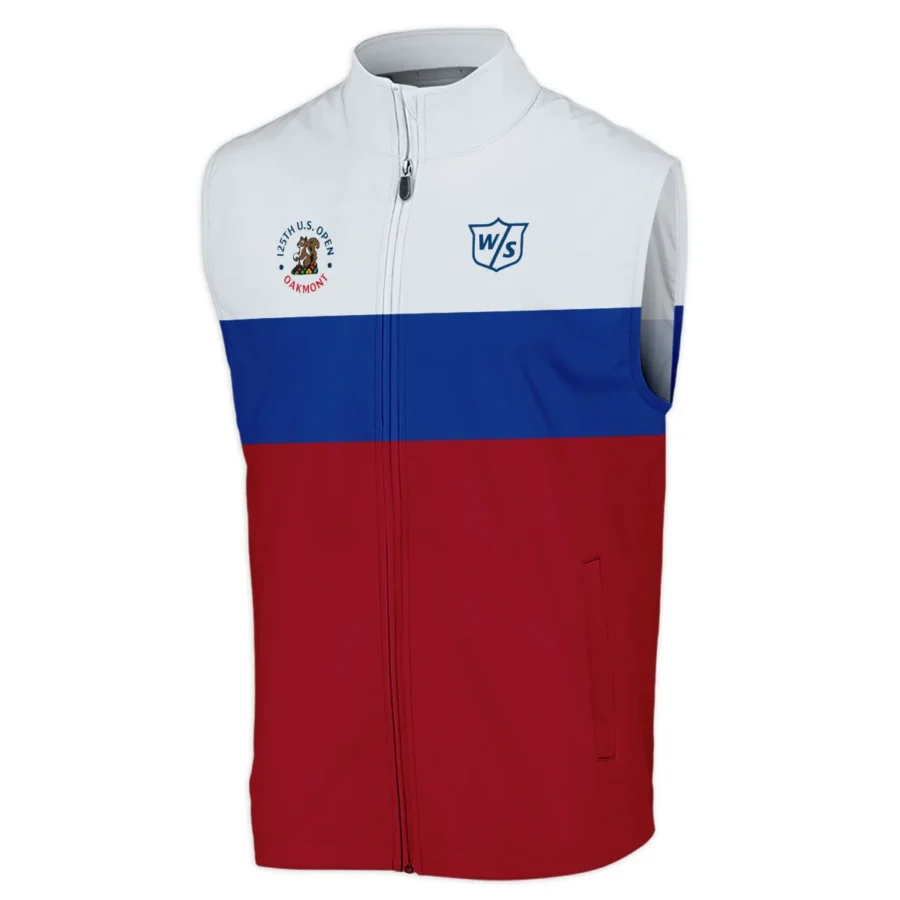 Sleeveless Jacket Wilson Staff 125th US Open Oakmont Blue Red Very Pale Blue Pattern HOUSG130724A01WSSJK