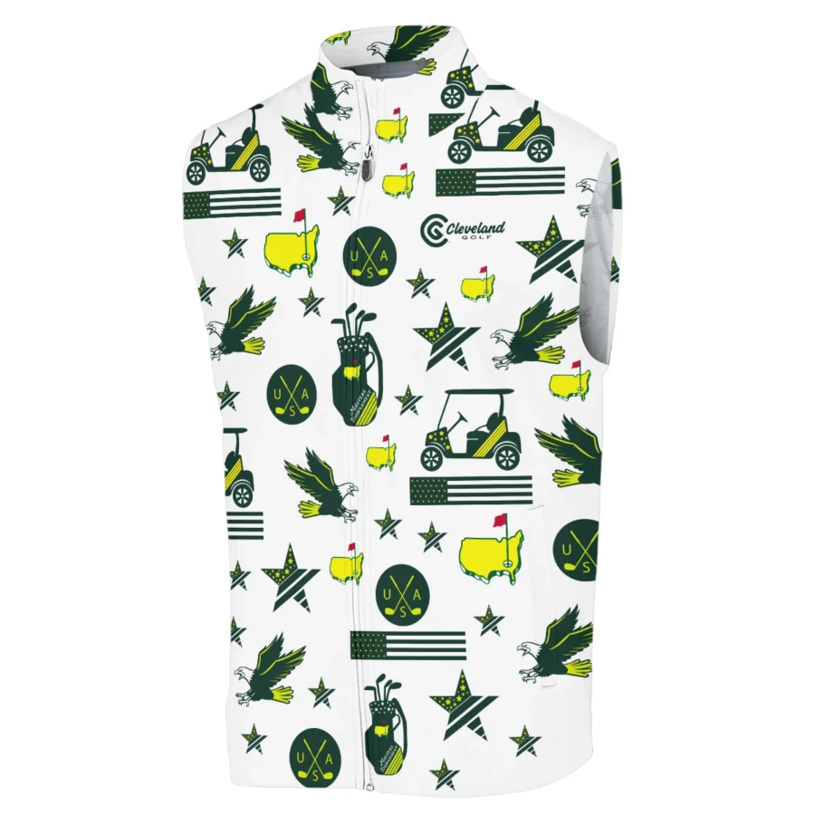 Golf Pattern Green Cleveland Golf Masters Tournament Sleeveless Jacket All Over Prints QTMT180724A1CLSJK