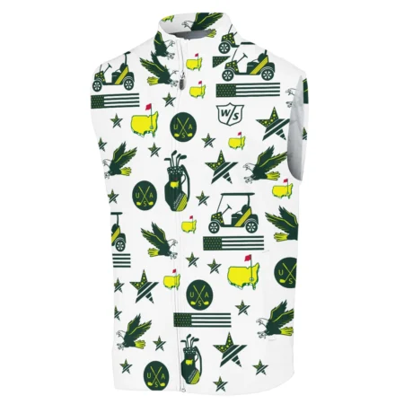 Golf Pattern Green Wilson Staff Masters Tournament Sleeveless Jacket All Over Prints QTMT180724A1WSSJK