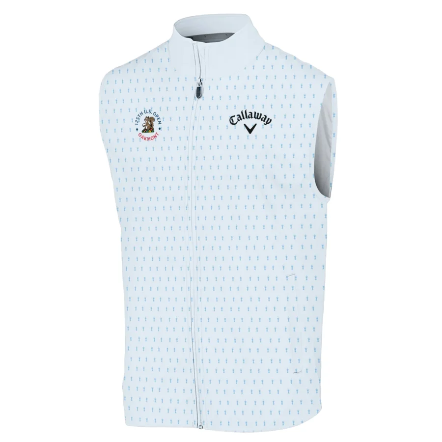 Special Release Light Blue Callaway 125th U.S. Open Oakmont Sleeveless Jacket All Over Prints QTUSM8724A2CLWSJK