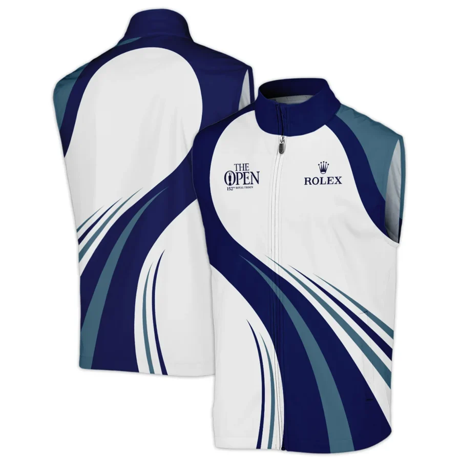 Rolex 152nd Open Championship White Mostly Desaturated Dark Blue Performance Sleeveless Jacket All Over Prints HOTOP270624A02ROXSJK