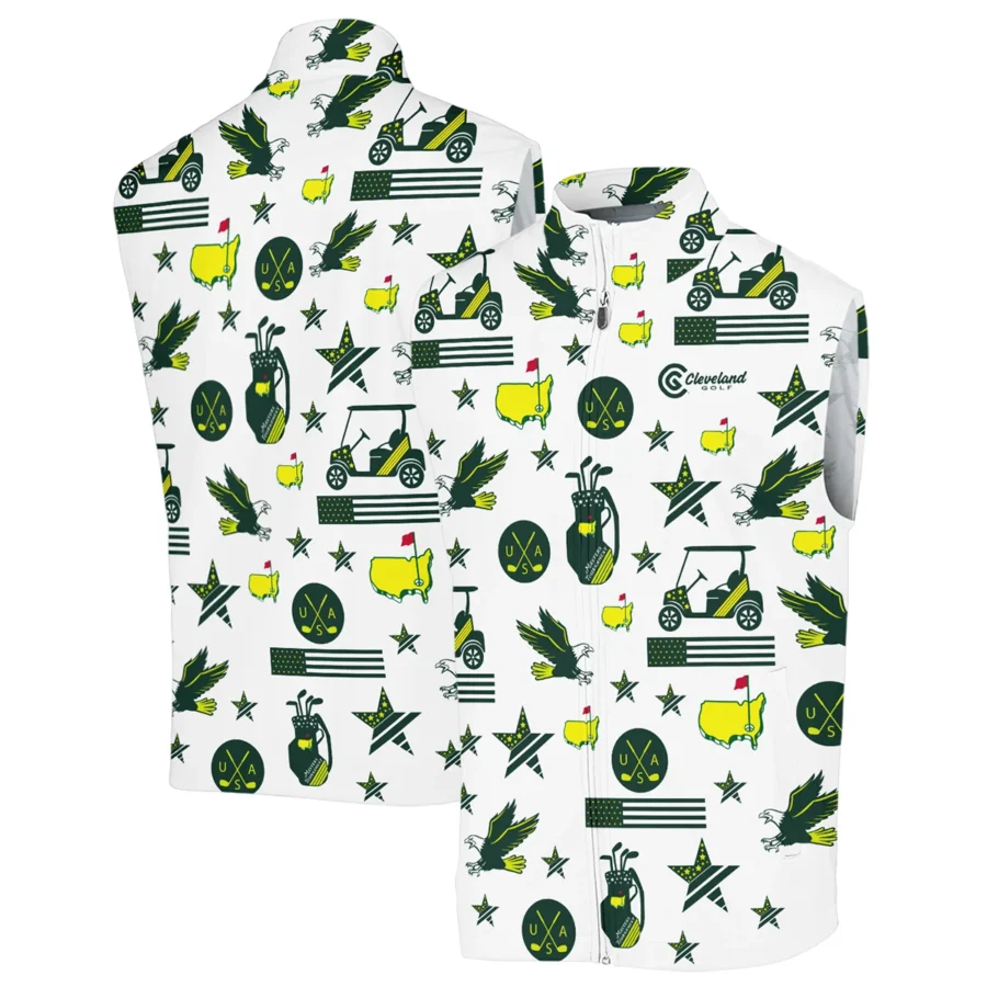 Golf Pattern Green Cleveland Golf Masters Tournament Sleeveless Jacket All Over Prints QTMT180724A1CLSJK