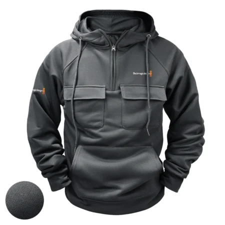 Special Release Nature Photography x Blackmagic Design Brand Tactical Quarter Zip Hoodie BLNP170724A1BMD - Gray