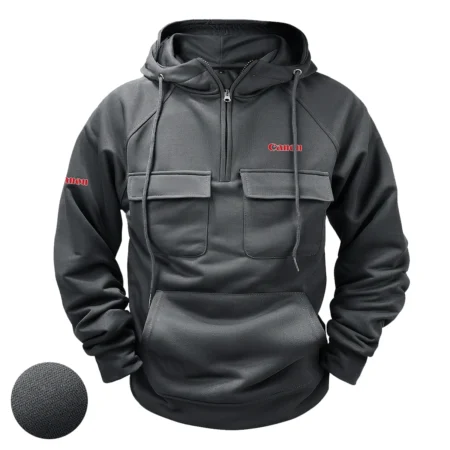 Special Release Nature Photography x Canon Brand Tactical Quarter Zip Hoodie BLNP170724A1CN - Gray