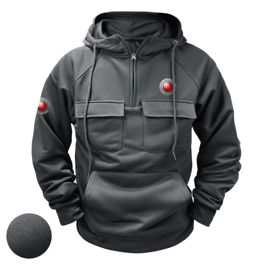 Special Release Nature Photography x Red Digital Cinema Brand Tactical Quarter Zip Hoodie BLNP170724A1RDC - Gray