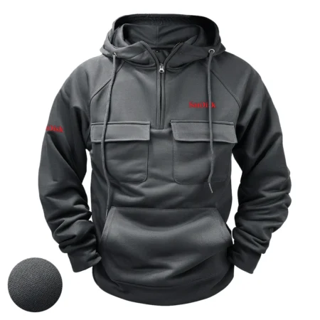 Special Release Nature Photography x SanDisk Brand Tactical Quarter Zip Hoodie BLNP170724A1SD - Gray