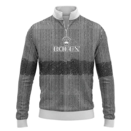 Special Parallel Lines Pattern Quarter Zip Jacket Shirt Rolex BLG110724A2ROXSWZ