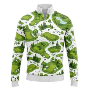 Special Golf Course Pattern Zipper Hoodie Shirt Callaway BLG110724A5CLWZHD