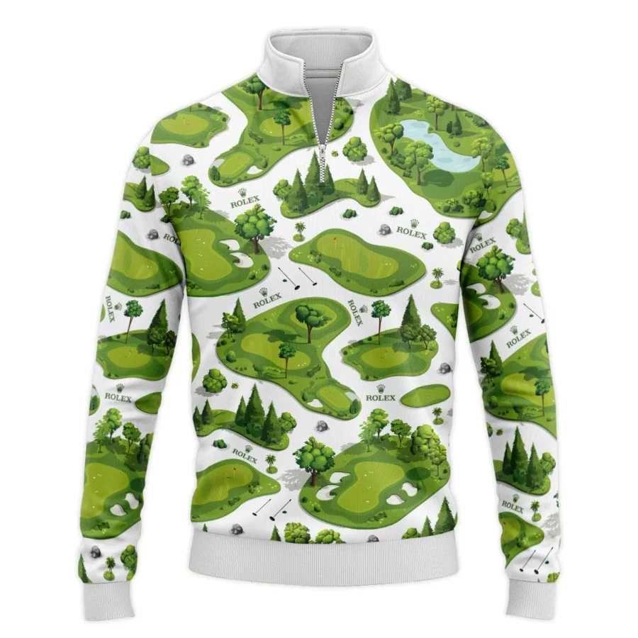 Special Golf Course Pattern Quarter Zip Jacket Shirt Rolex BLG110724A5ROXSWZ