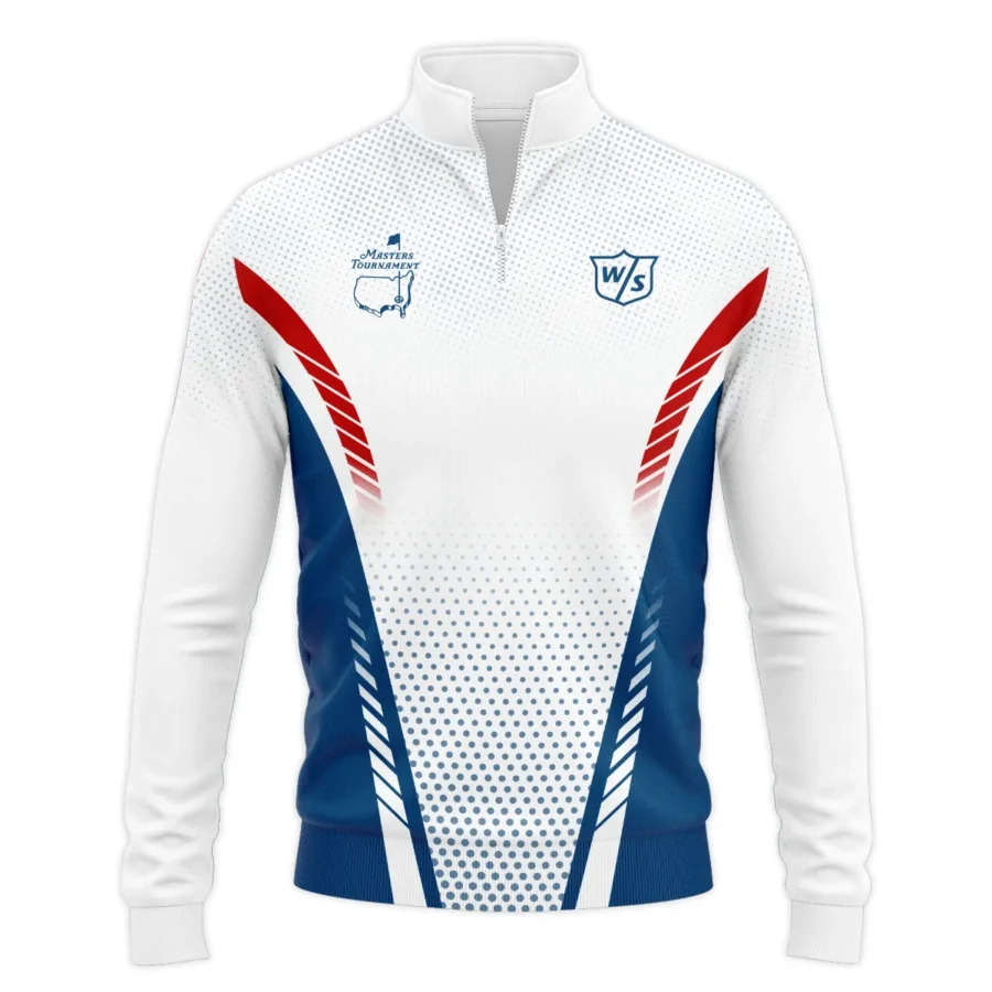 Collab Release Red White Blue Wilson Staff Masters Tournament Quarter-Zip Jacket All Over Prints BLMT220724A1WSSWZ