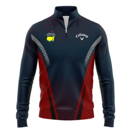 Collab Release Dark Blue Red Callaway Masters Tournament Quarter-Zip Jacket All Over Prints BLMT220724A2CLWSWZ