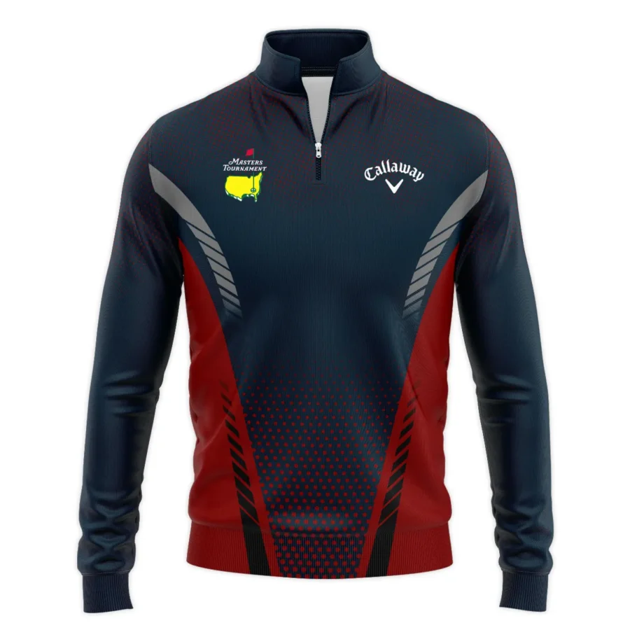 Collab Release Dark Blue Red Callaway Masters Tournament Quarter-Zip Jacket All Over Prints BLMT220724A2CLWSWZ