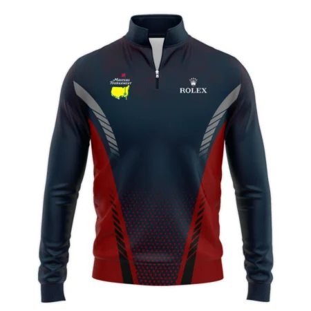 Collab Release Dark Blue Red Rolex Masters Tournament Quarter-Zip Jacket All Over Prints BLMT220724A2ROXSWZ