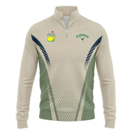 Collab Release Tan Green Callaway Masters Tournament Quarter-Zip Jacket All Over Prints BLMT220724A3CLWSWZ