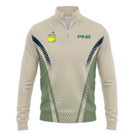 Collab Release Tan Green Ping Masters Tournament Quarter-Zip Jacket All Over Prints BLMT220724A3PISWZ