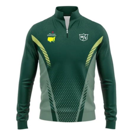 Collab Release Green Mix Wilson Staff Masters Tournament Quarter-Zip Jacket All Over Prints BLMT220724A4WSSWZ