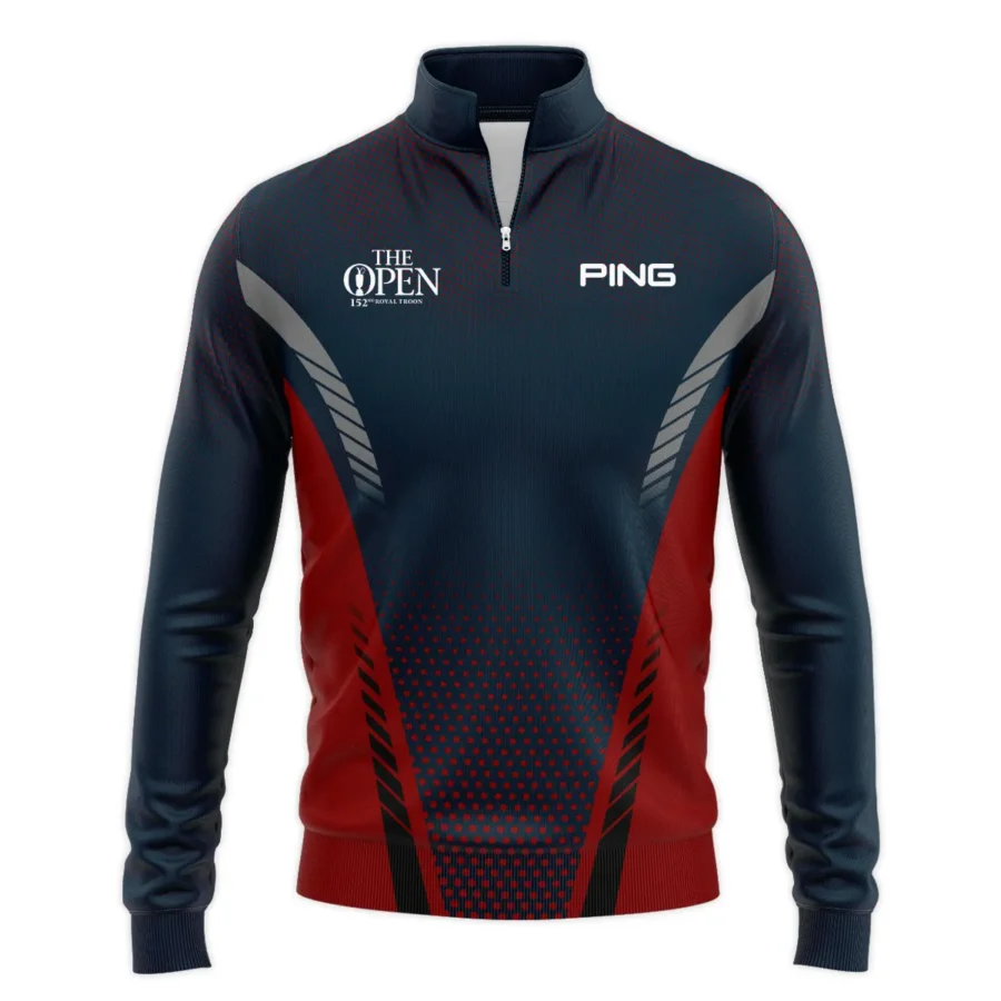 Special Release Dark Blue Red Ping Masters Tournament Quarter-Zip Jacket All Over Prints BLTOP090724A2PISWZ