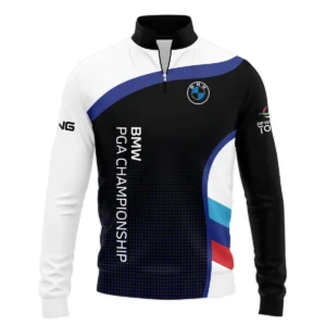 Zipper Hoodie Shirt Ping BMW PGA Championship Black Background Halftone Blue Red HOBMW110724A01PIZHD