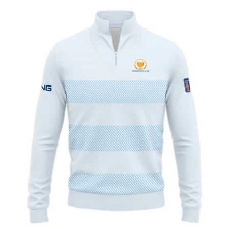 Quarter Zip Jacket Shirt Ping Presidents Cup Light Blue Background Line Blue HOPDC120724A01PISWZ