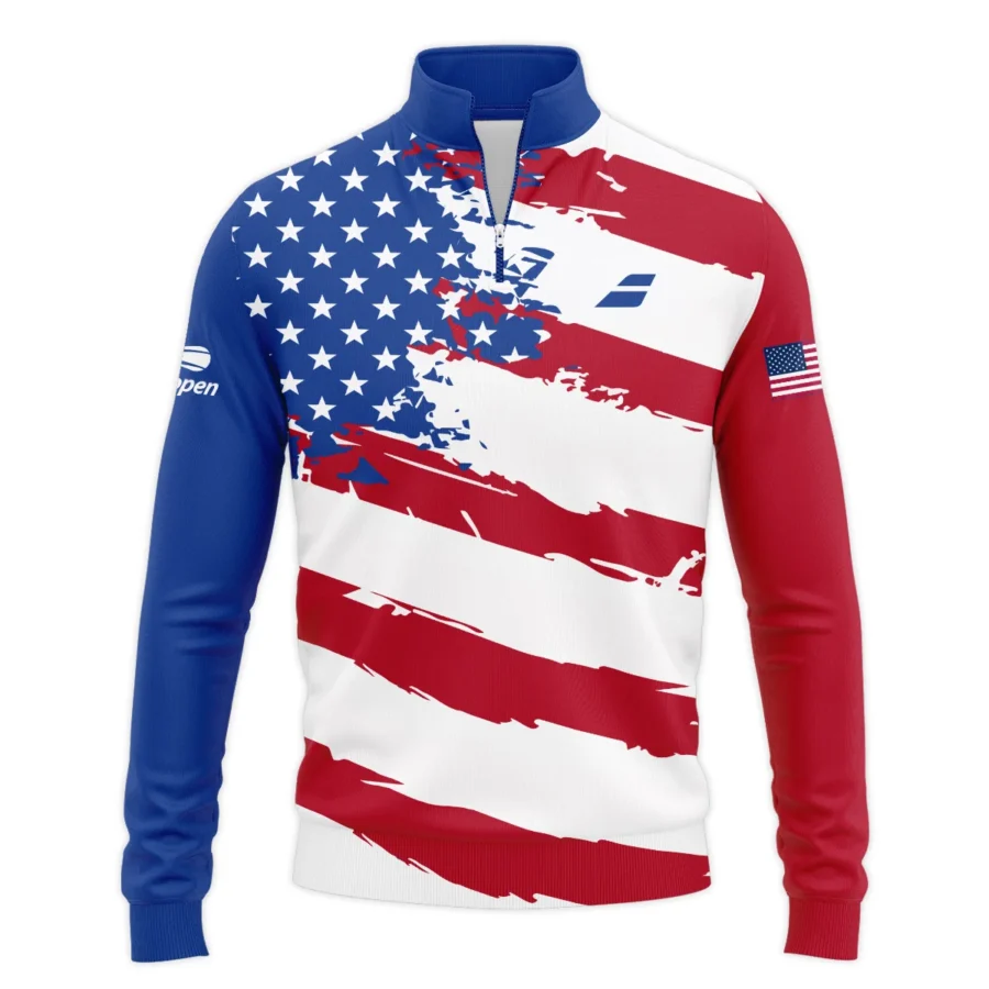 Sport Babolat US Open Tennis Quarter-Zip Jacket All Over Prints HOTN060724A1BASWZ