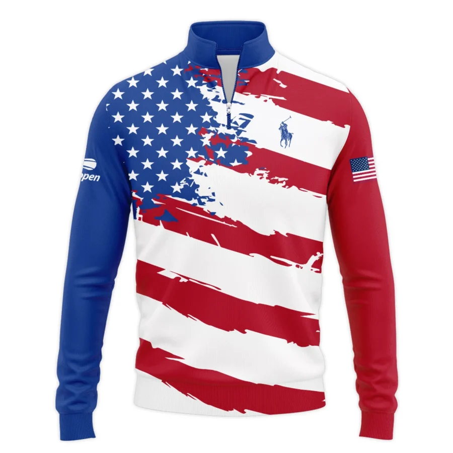 Sport Ralph Lauren US Open Tennis Quarter-Zip Jacket All Over Prints HOTN060724A1RLSWZ