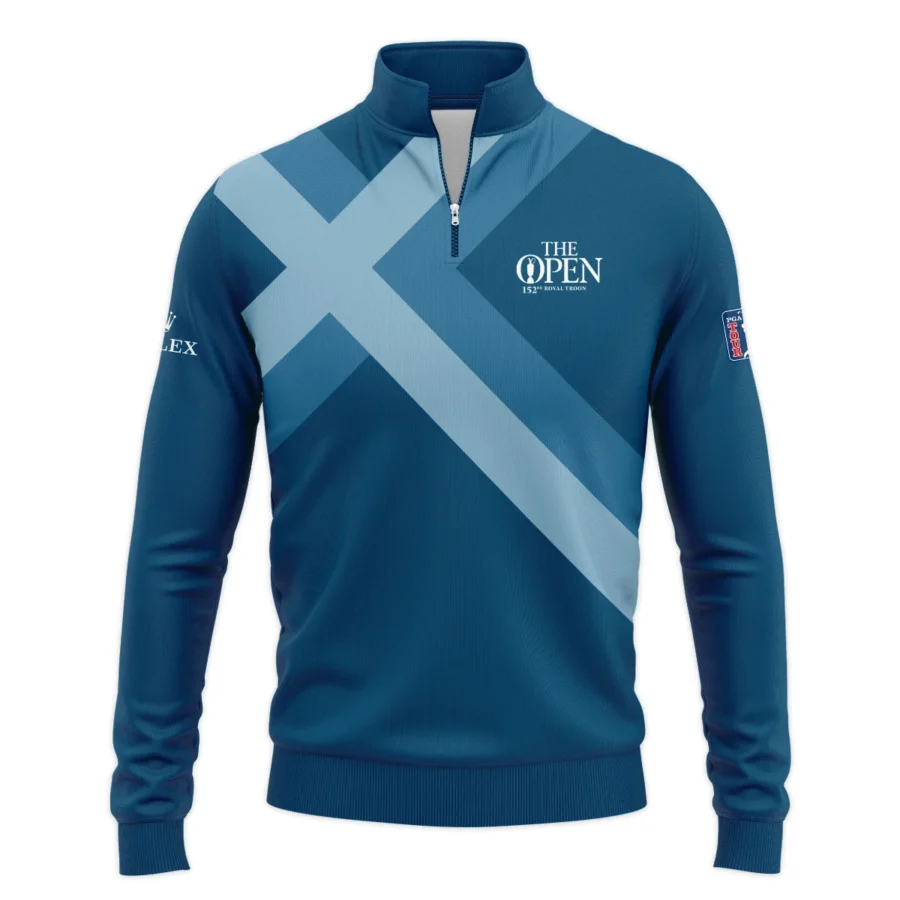 Special Release Rolex 152nd Open Championship Slightly Desaturated Blue Background Quarter-Zip Jacket All Over Prints HOTOP080724A01ROXSWZ