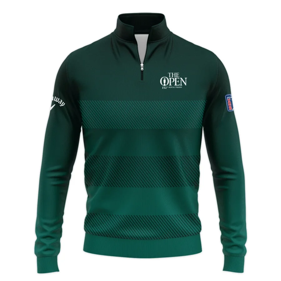 152nd Open Championship Callaway Dark Green Gradient Line Pattern Quarter-Zip Jacket All Over Prints HOTOP280624A01CLWSWZ