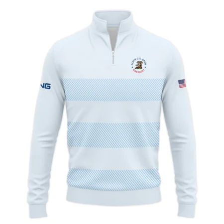 Quarter Zip Jacket Shirt Ping 125th US Open Championship Light Blue Background Line Blue HOUSG120724A02PISWZ