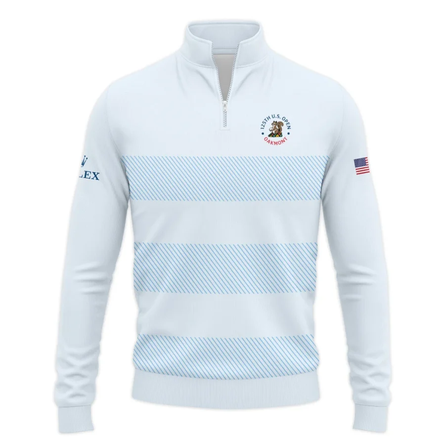 Quarter Zip Jacket Shirt Rolex 125th US Open Championship Light Blue Background Line Blue HOUSG120724A02ROXSWZ