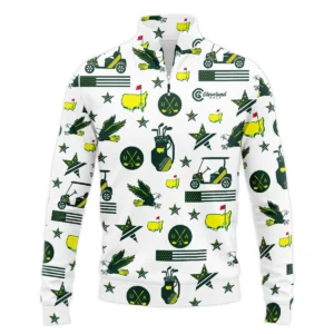 Golf Pattern Green Cleveland Golf Masters Tournament Sleeveless Jacket All Over Prints QTMT180724A1CLSJK