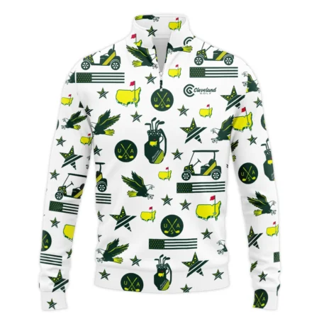 Golf Pattern Green Cleveland Golf Masters Tournament Quarter-Zip Jacket All Over Prints QTMT180724A1CLSWZ